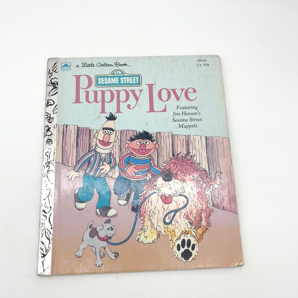 Little Golden Book‎ Sesame Street Puppy Love Jim Henson Muppets CTW